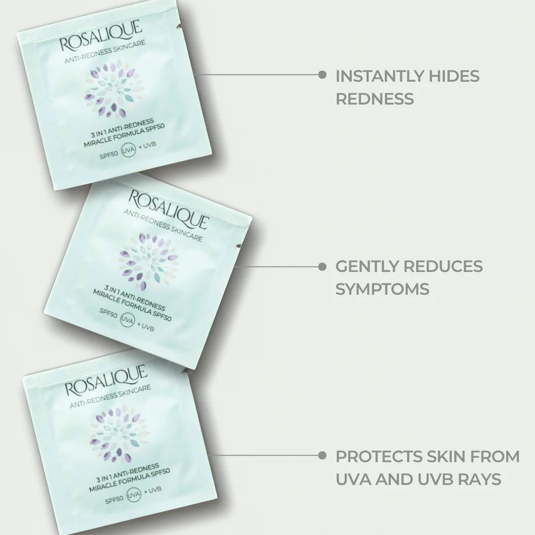 Rosalique 3 in 1 Anti-Redness Miracle Formula SPF50 Sample 3ml - Image 3